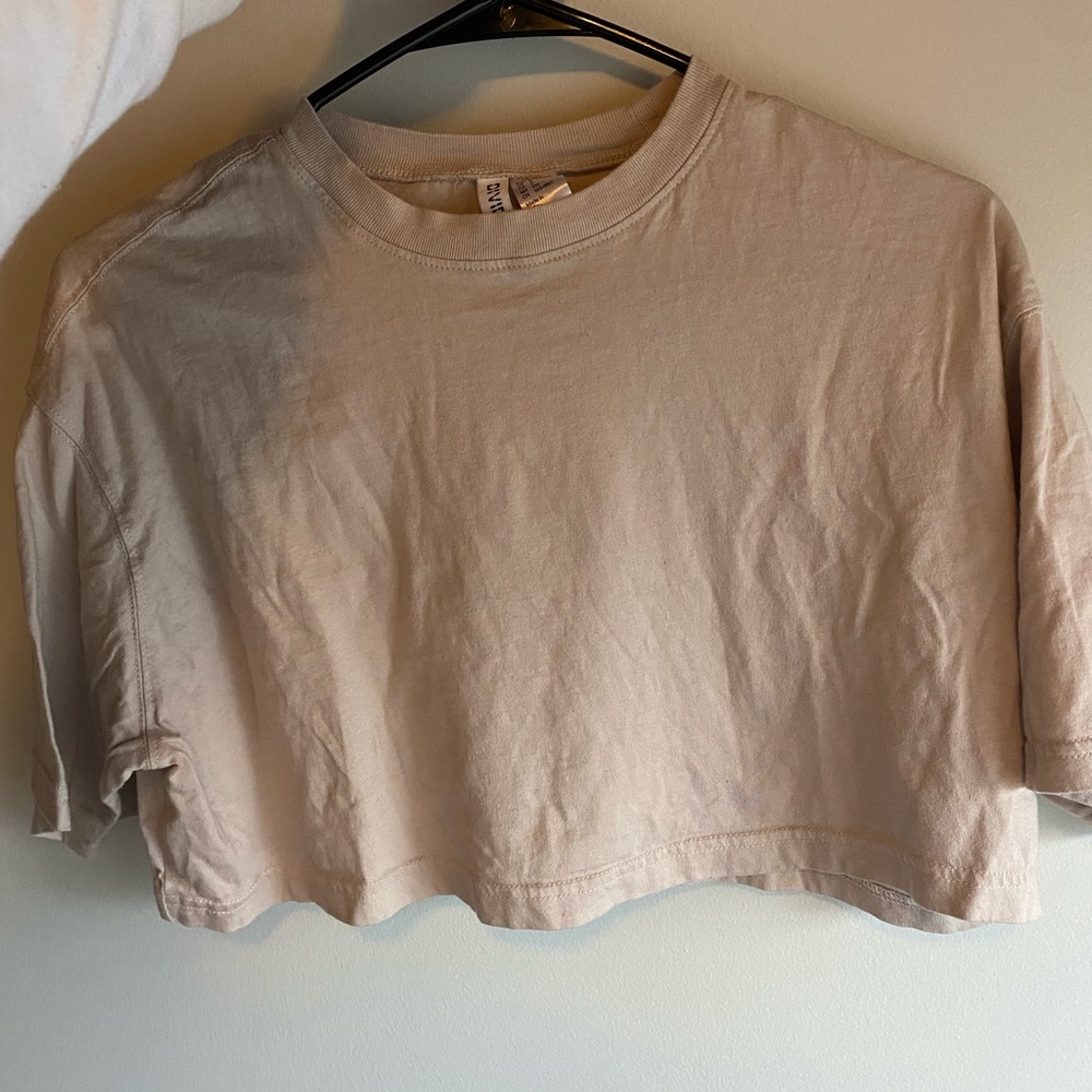 Super cropped divided T-shirt
